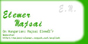 elemer majsai business card